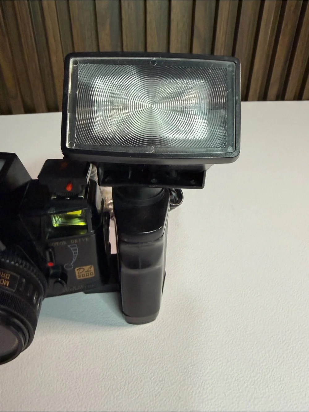 Olympus Black Film Camera with Detachable Flash Grip